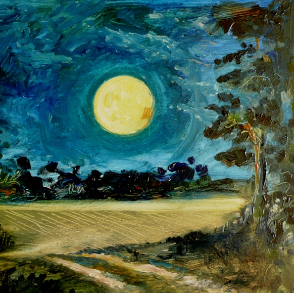 harvest moon oil painting