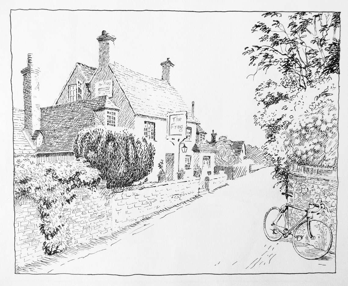 public house pen and ink drawing