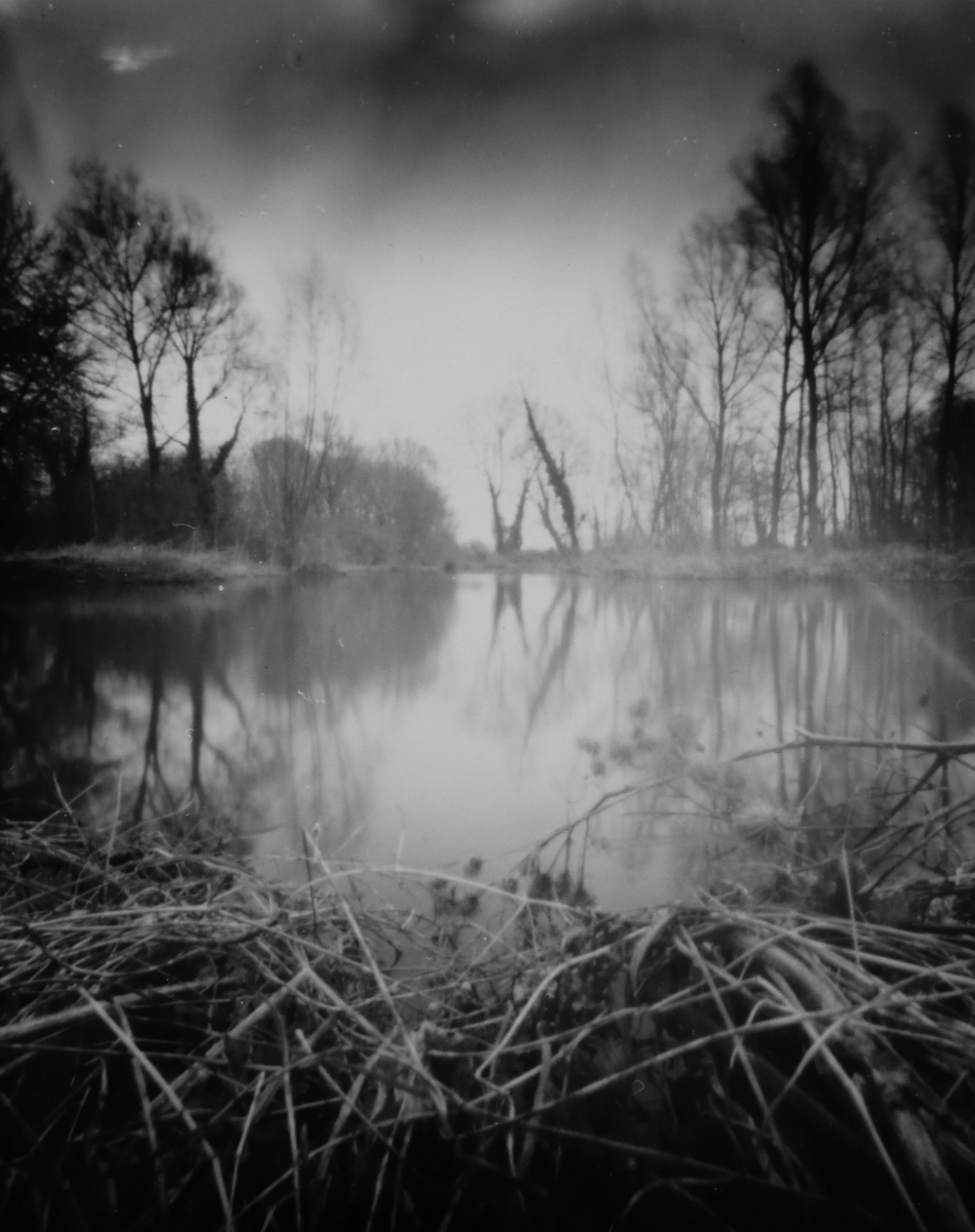 pinhole photograph of lake